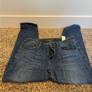 Chico's Blue Boyfriend Jeans with Natural Fading